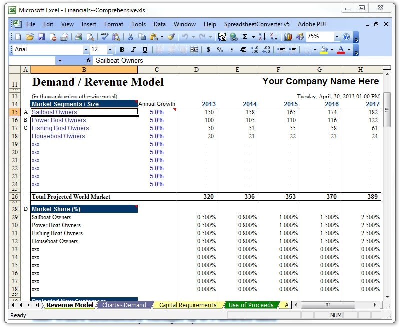 business plan software template windows