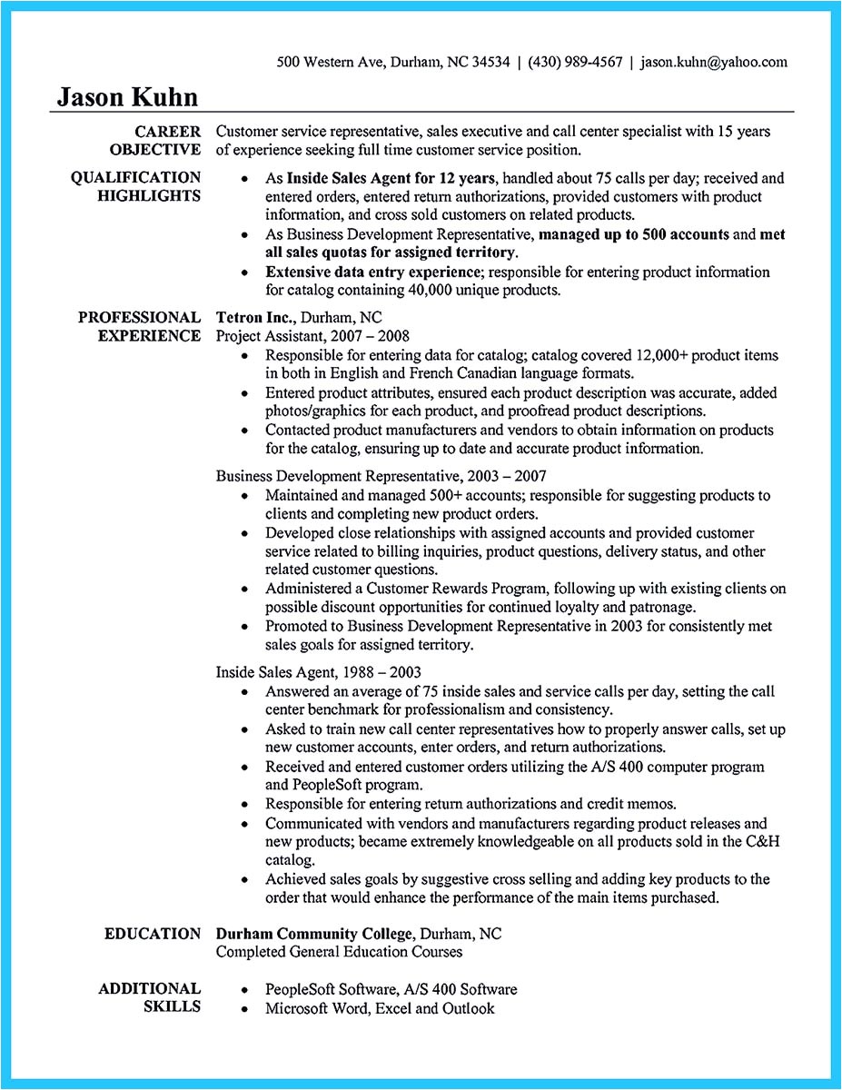 cool information and facts for your best call center resume sample