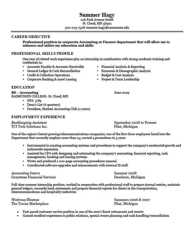 good resume examples