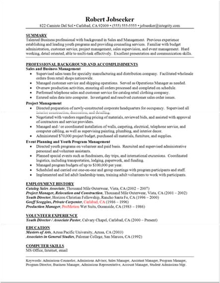 Sample Of Good Resume Resume Templates Free Resumes