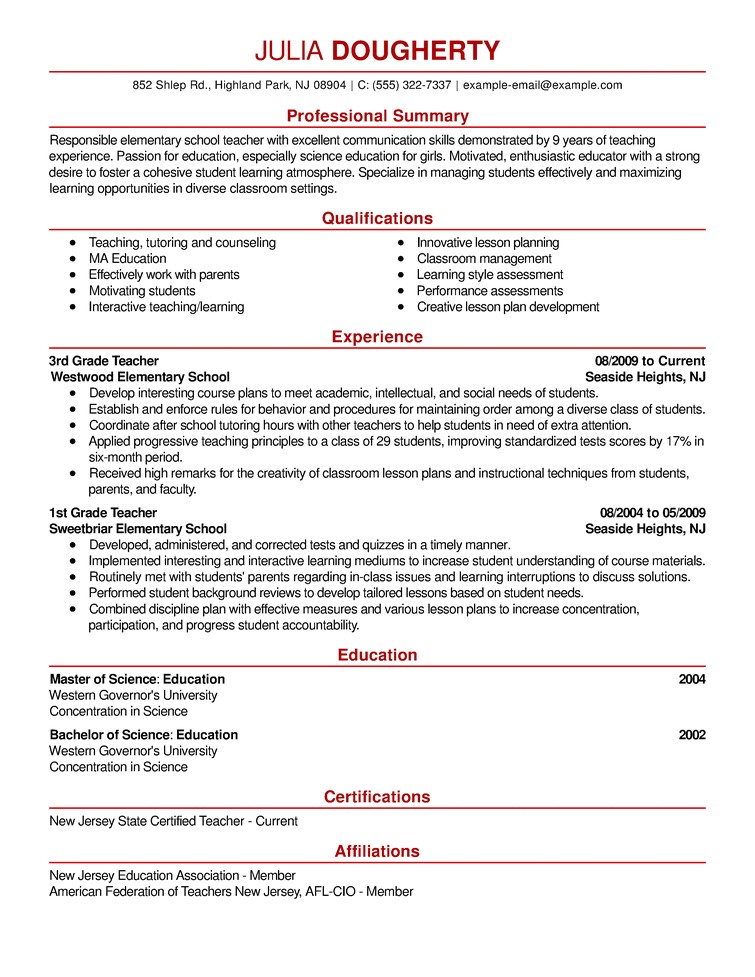 Sample Resume Examples Free Resume Examples by Industry Job Title Livecareer