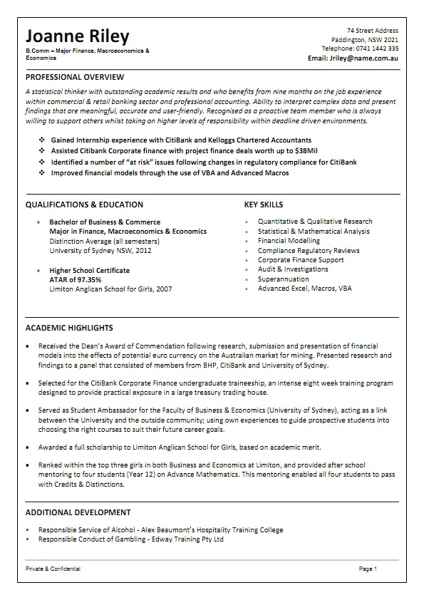 Sample Resume for Australian Jobs Resume Sample Australia Best Resume Gallery