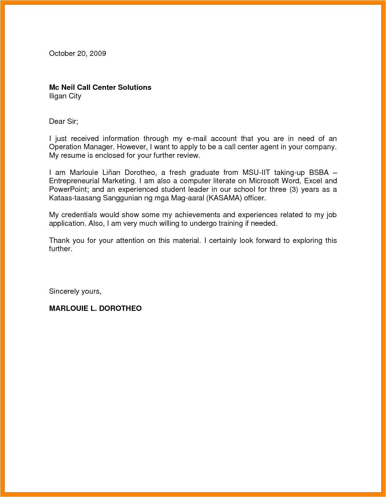 Sample Resume for Call Center Agent Applicant 13 Elegant Sample Resume for Call Center Agent Applicant