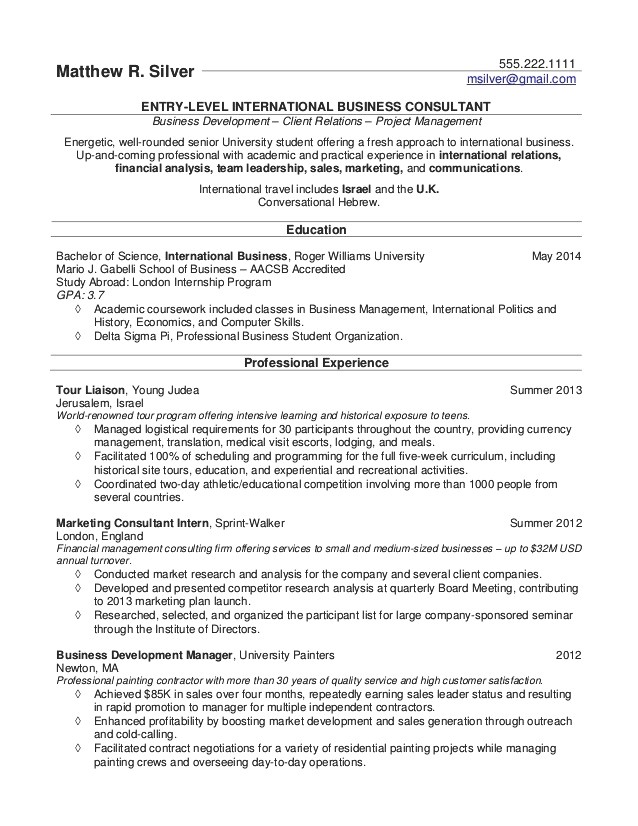 resume for college student still in school
