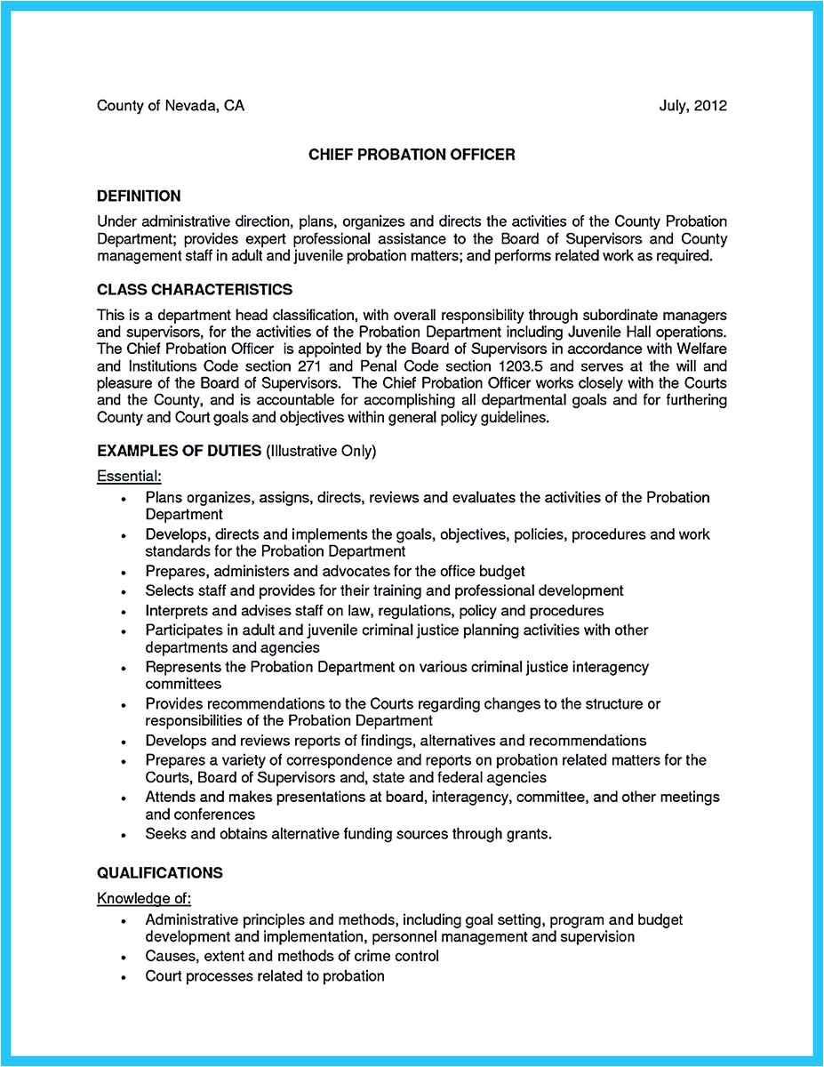 perfect correctional officer resume get noticed