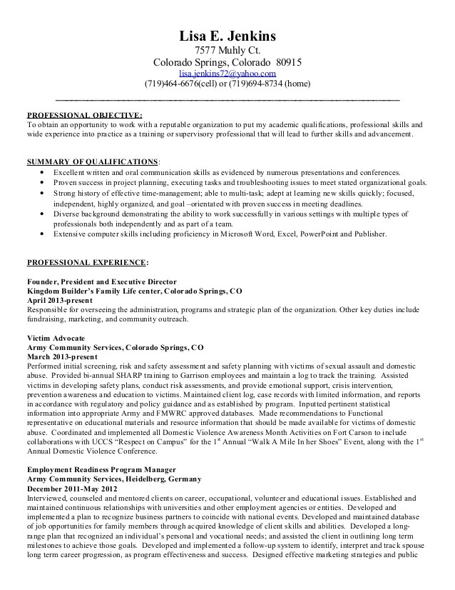 Sample Resume for Domestic Violence Advocate 1 Sample Resume for Domestic Violence Advocate Domestic Violence Advocate Resume Resume Ideas