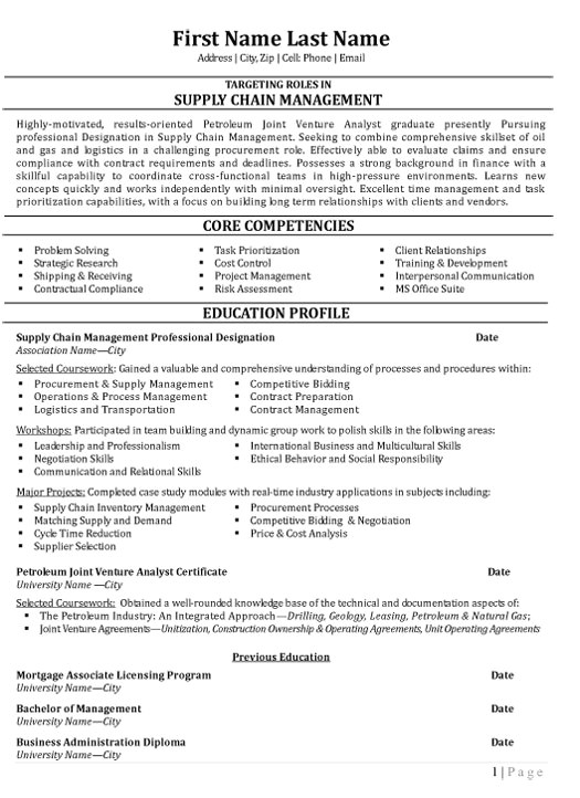 Sample Resume for Supply Chain Management top Supply Chain Resume Templates Samples