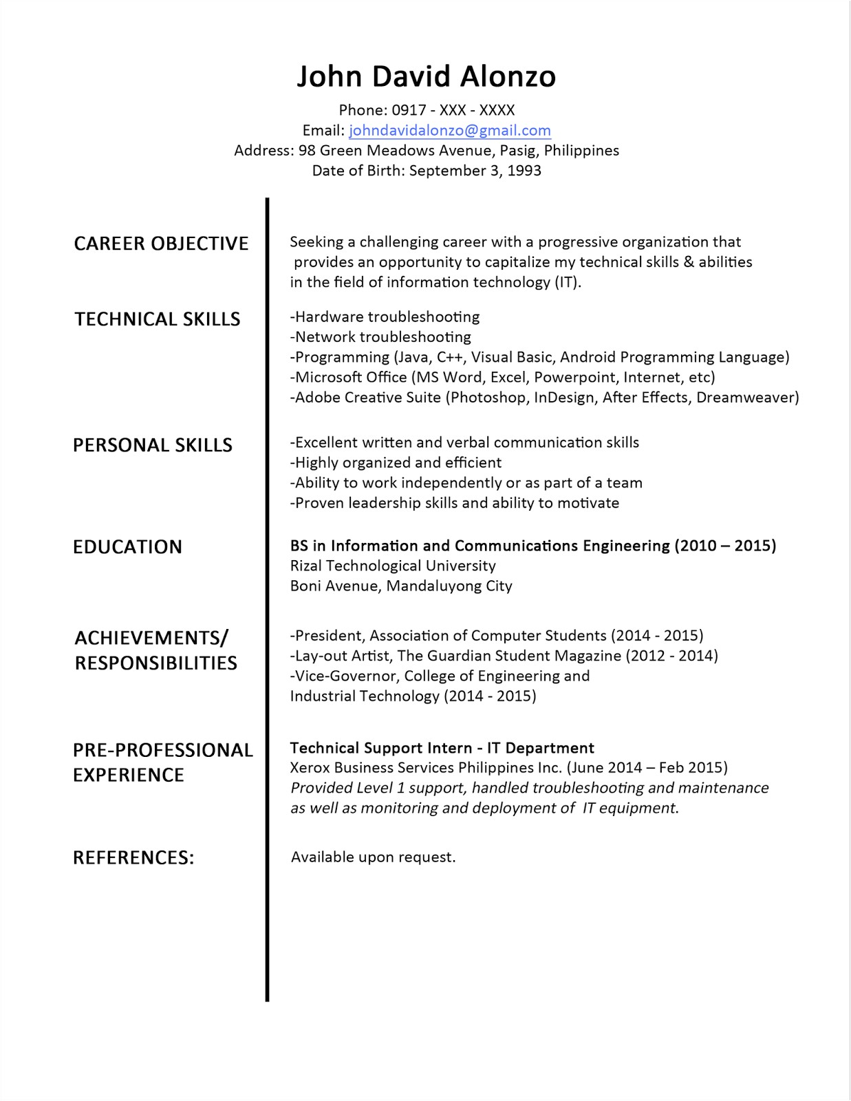 Sample Resume for Web Designer Experience Sample Resume for Web Designer Experience Works Older