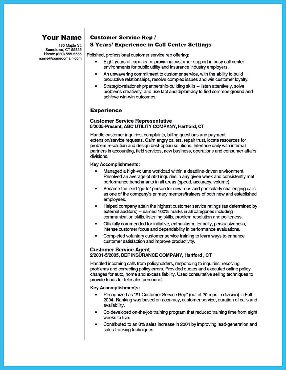 Sample Resume Objective for Call Center Agent Impressing the Recruiters with Flawless Call Center Resume