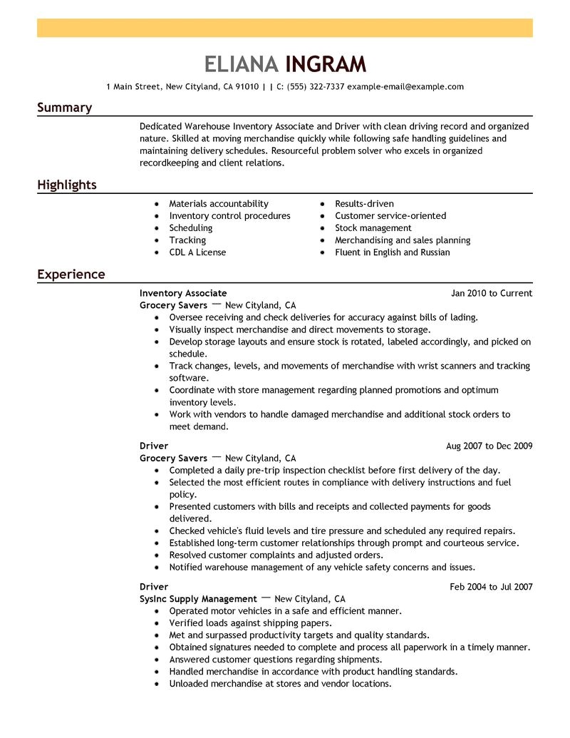 forklift operator resume sample