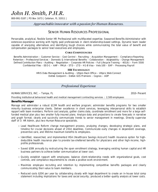 Sample Resume with Summary Statement 9 Sample Resume Summary Statements Sample Templates