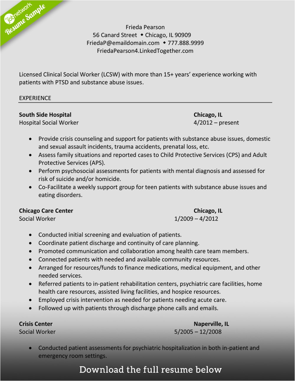 write perfect social worker resume 112016