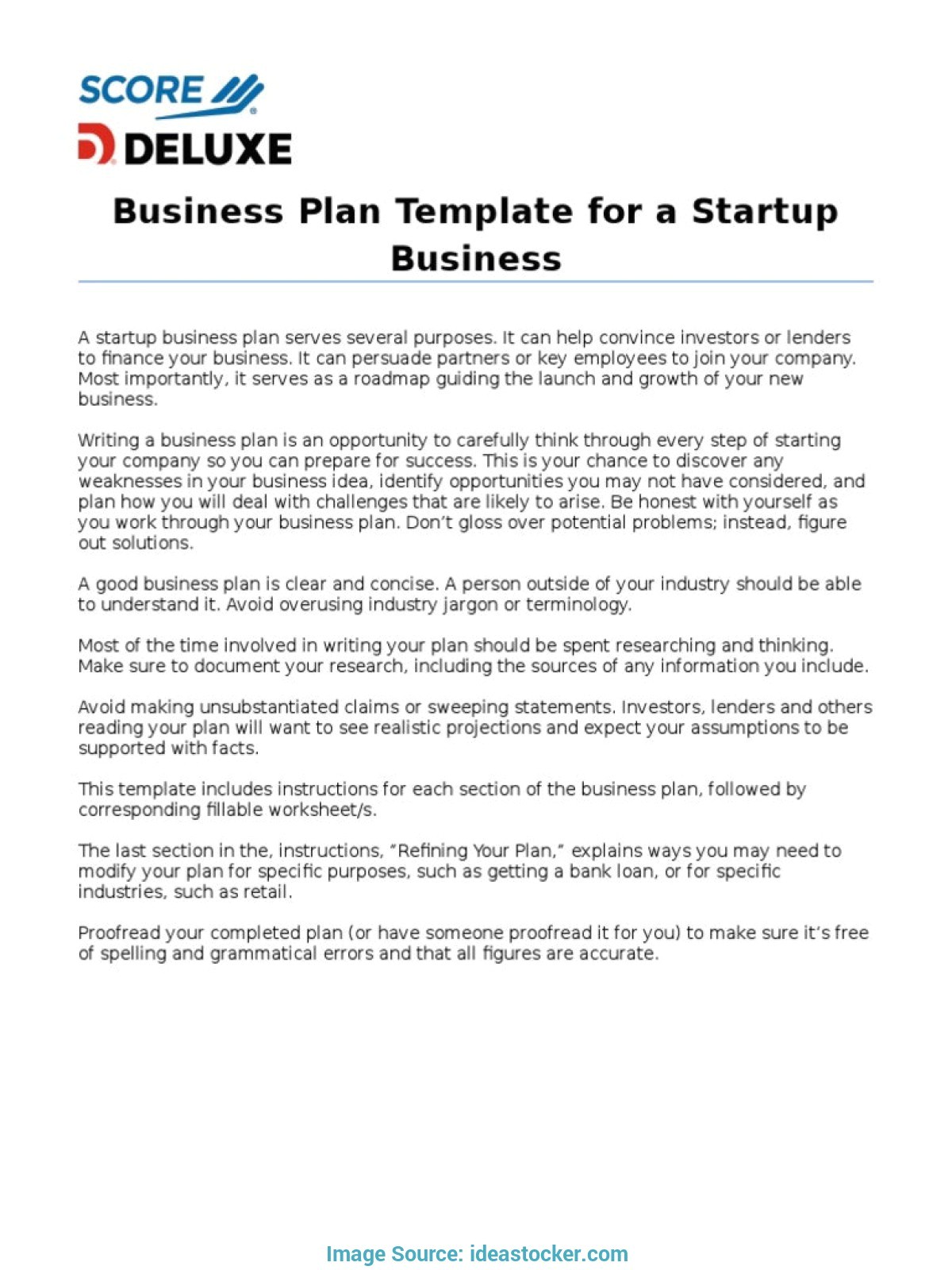 score business plan template
