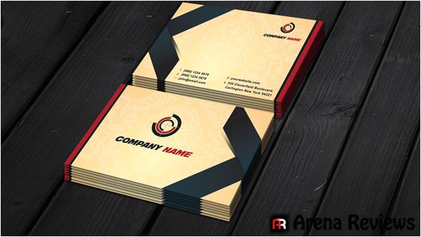 full color business card design template
