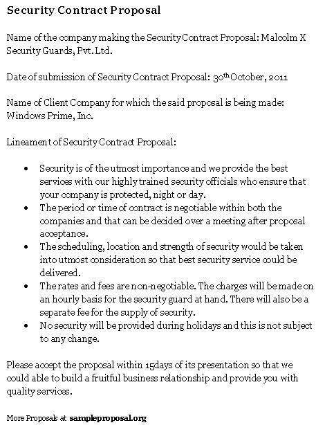 post simple security guard services sample proposal 642615