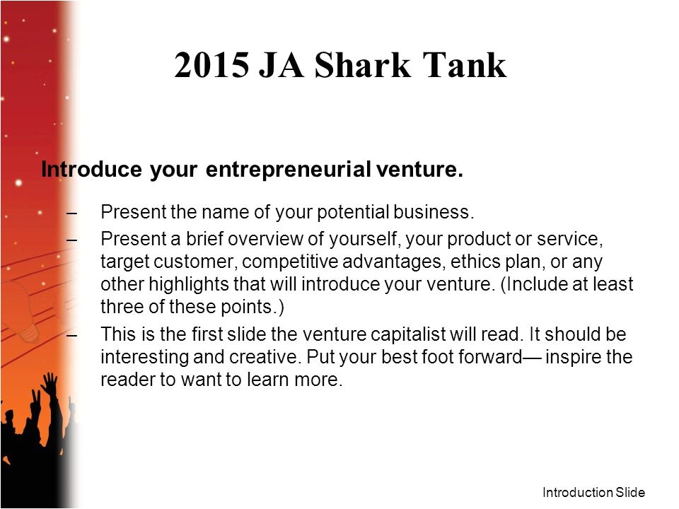 shark tank business plan template