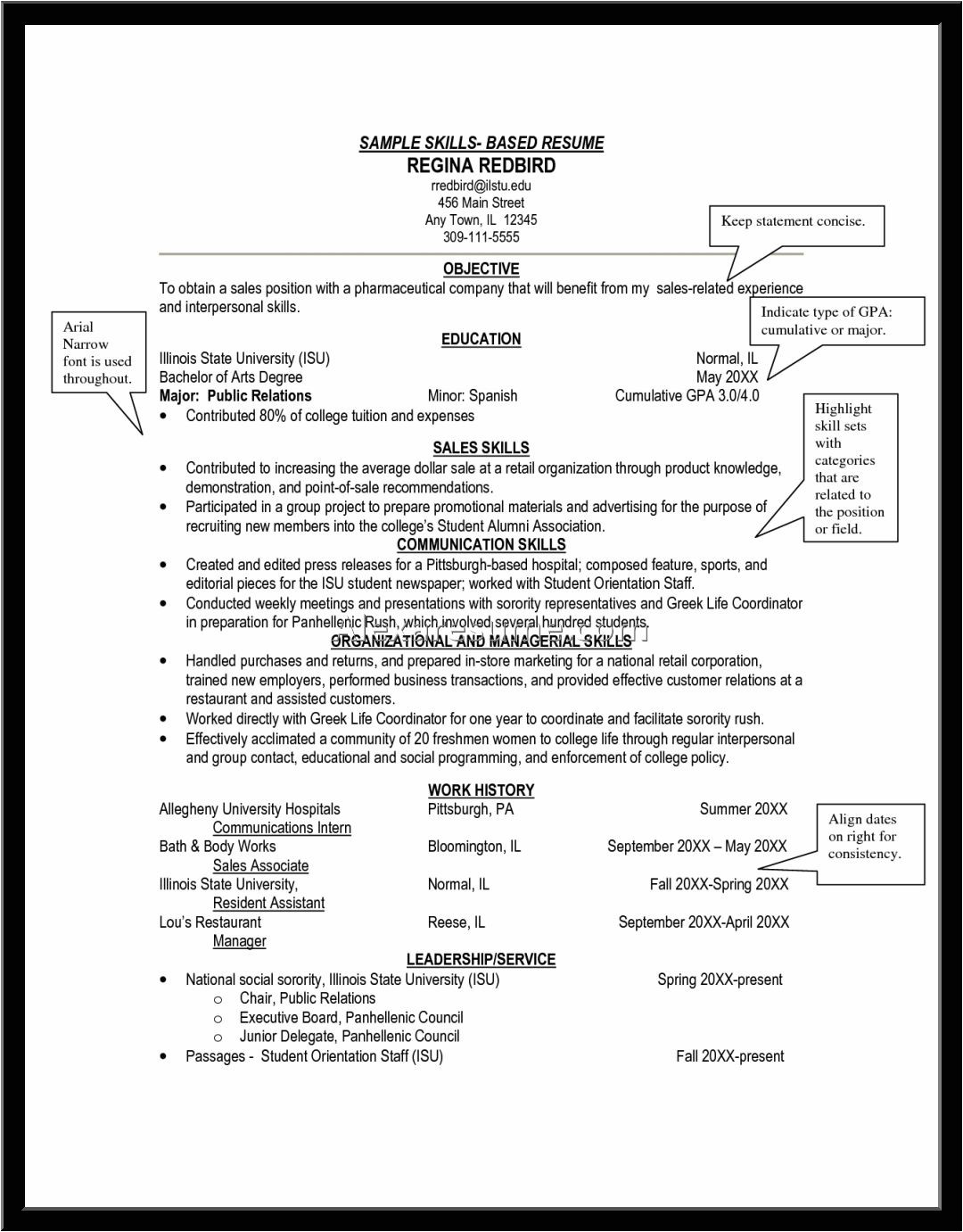 skill based resume examples