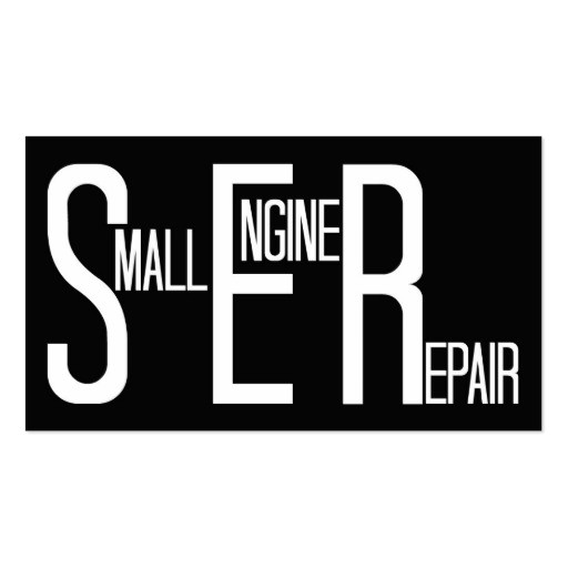 small engine repair black simple business card 240789488836930888
