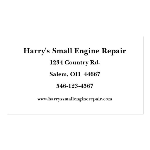 small engine repair business card templates 240110955377604457