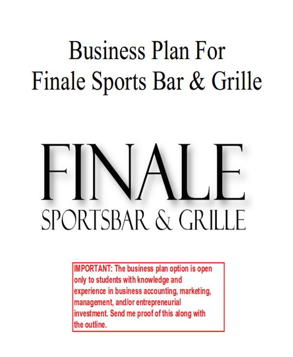 bar business plan