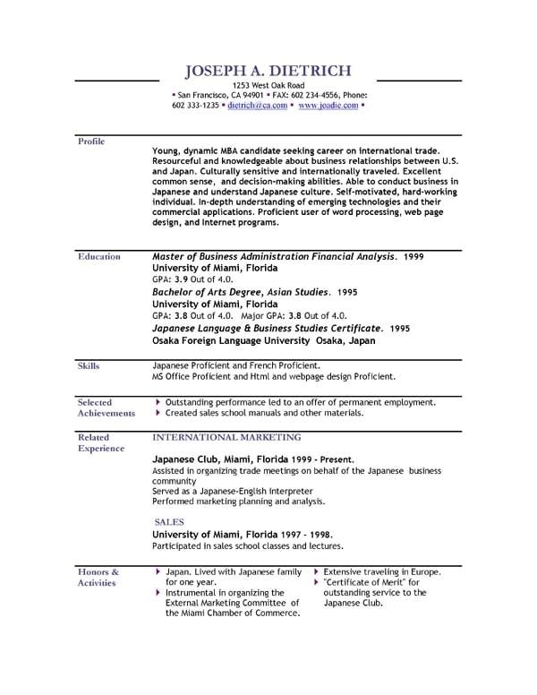 current resume styles template