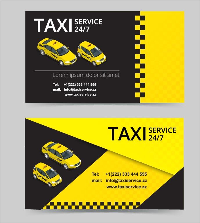 taxi business card templates download