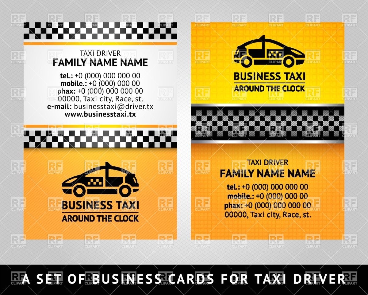 taxi business card templates download
