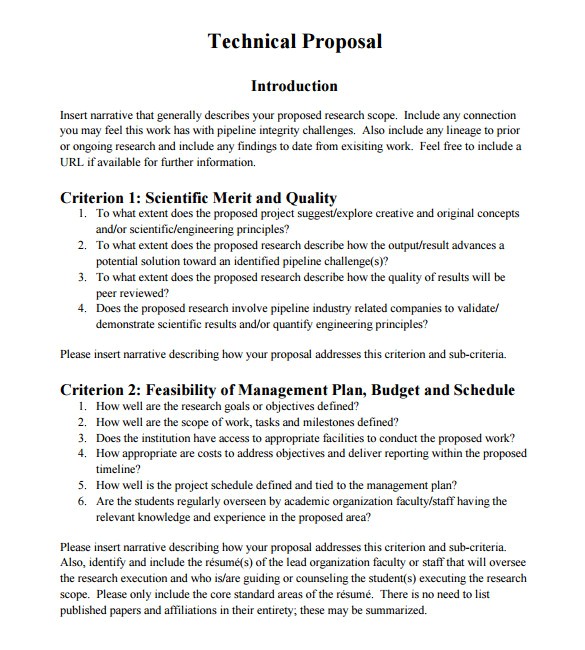 technical proposal template