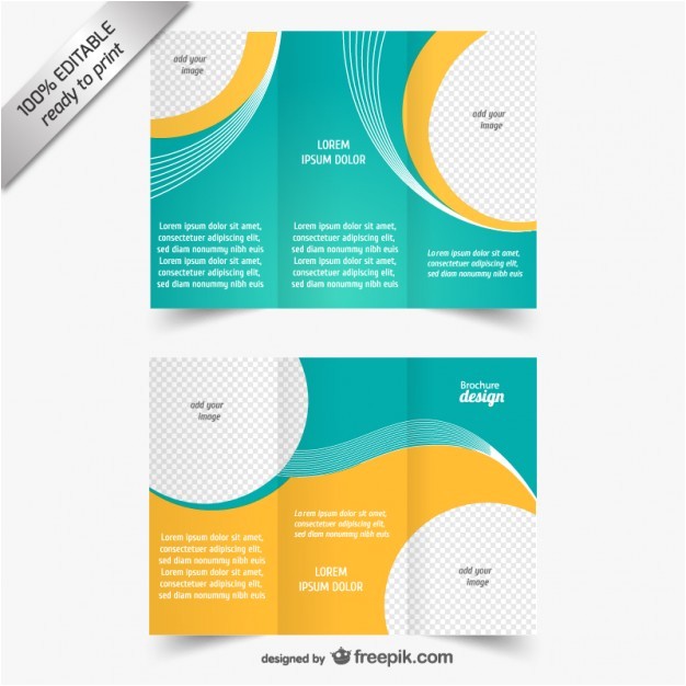 blue and yellow brochure template 719239