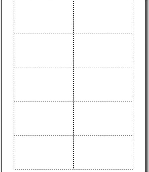 blank business card template 10 per sheet