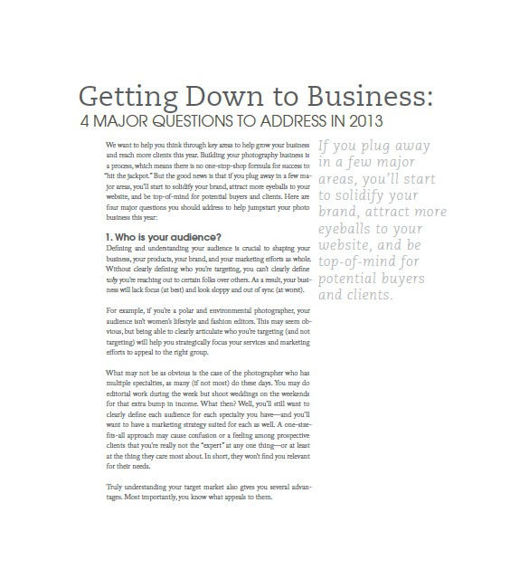 photography business plan template