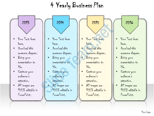 3 year business plan template powerpoint 1894