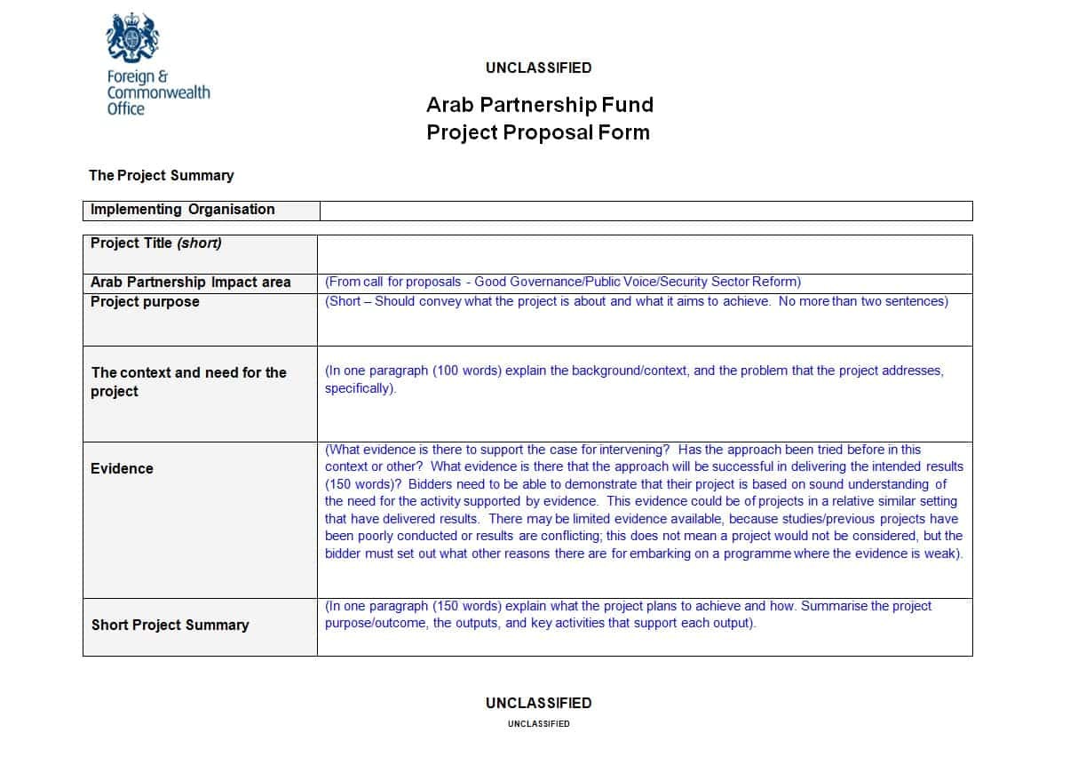 project proposal templates