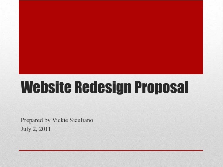 how to prepare a website redesign proposal
