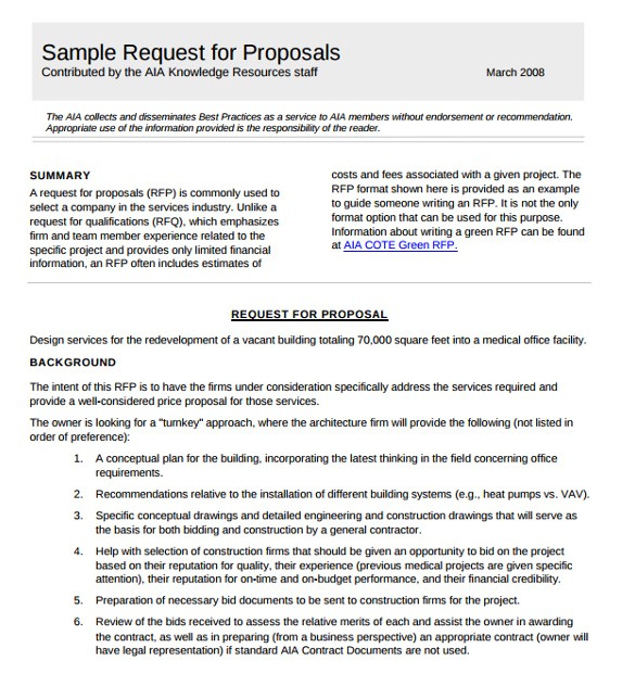 sample contractor proposal templates
