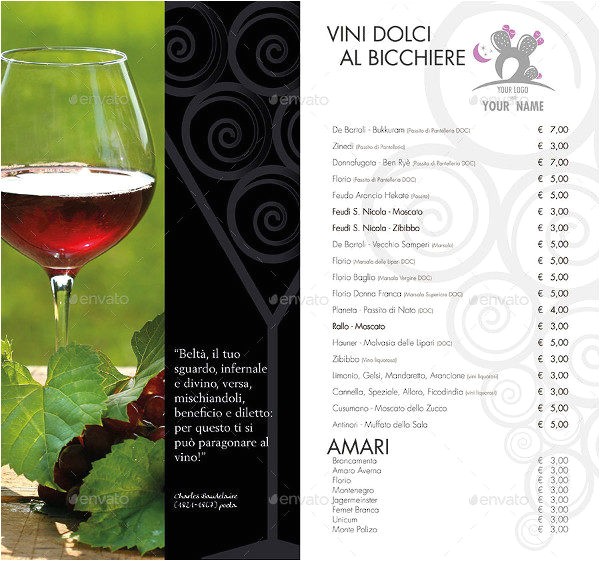 wine brochure