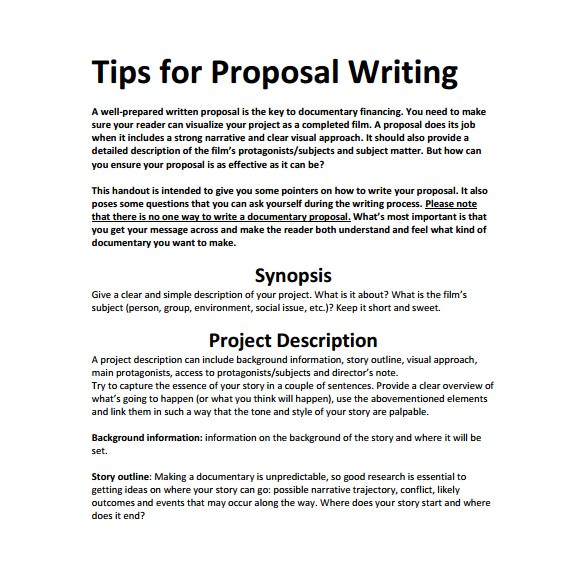 writing proposal template