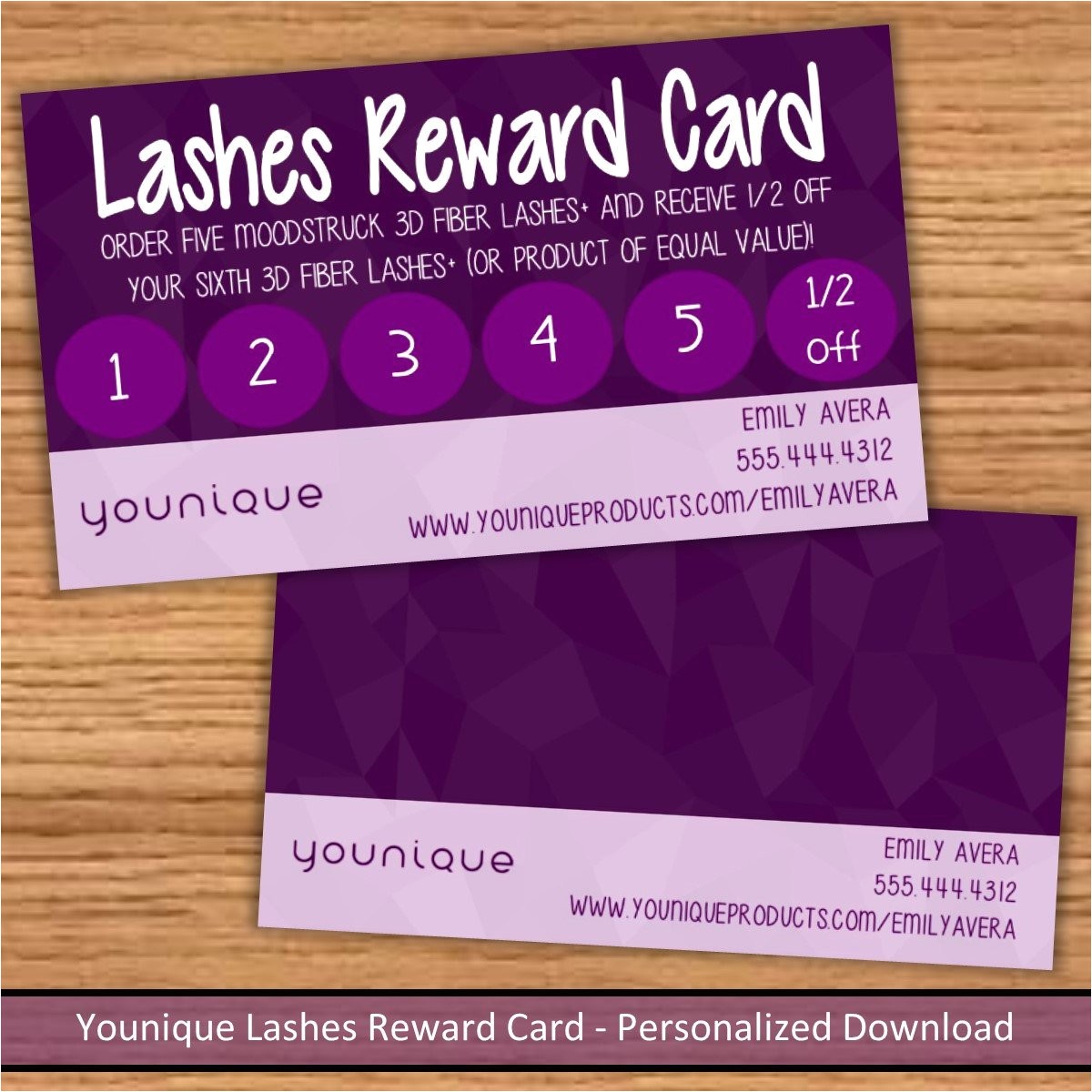 younique lashes reward card