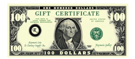 100 gift certificate template