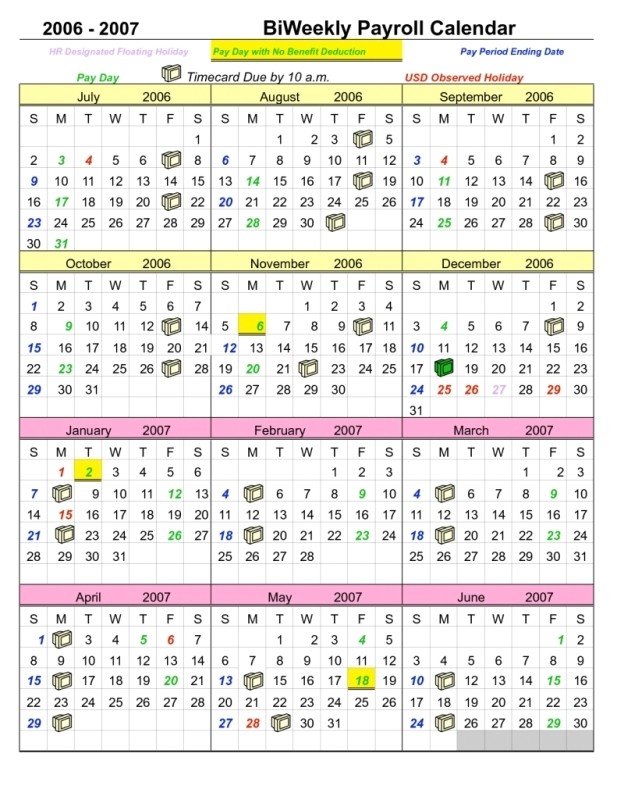 semi monthly payroll calendar template