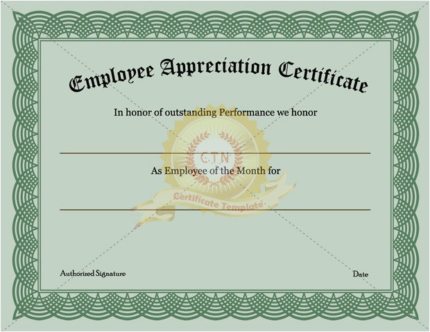 Appreciation Certificate Template for Employee 6 Appreciation Certificate Templates Certificate Templates