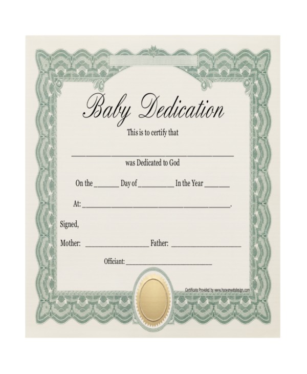 baby certificate