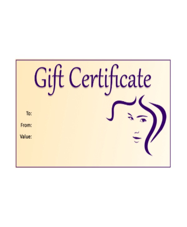 salon gift certificate
