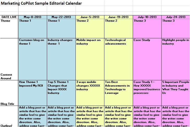 content marketing editorial calendar template