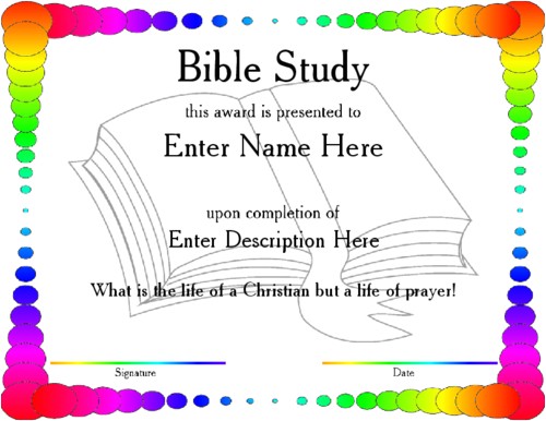 Bible Study Certificate Templates Certificate Templates for Bible Study Gallery