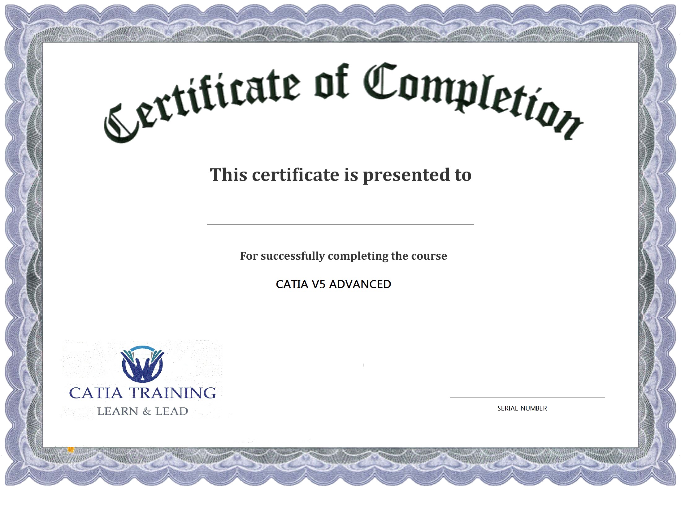 certificate of completion sample