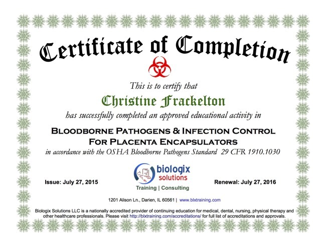 bloodborne pathogens certificate template free download