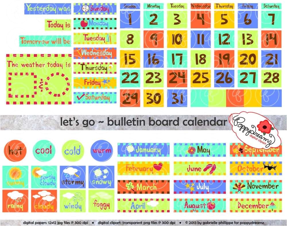 the most amazing bulletin board calendar printables pertaining to house
