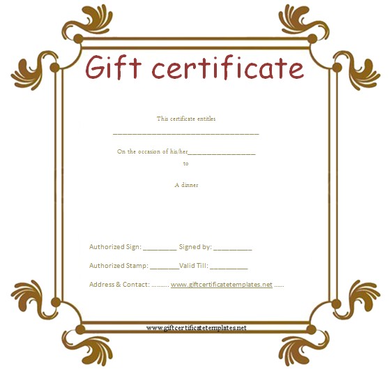 business gift certificate templates