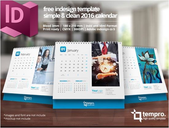 free 2017 calendar template indesign